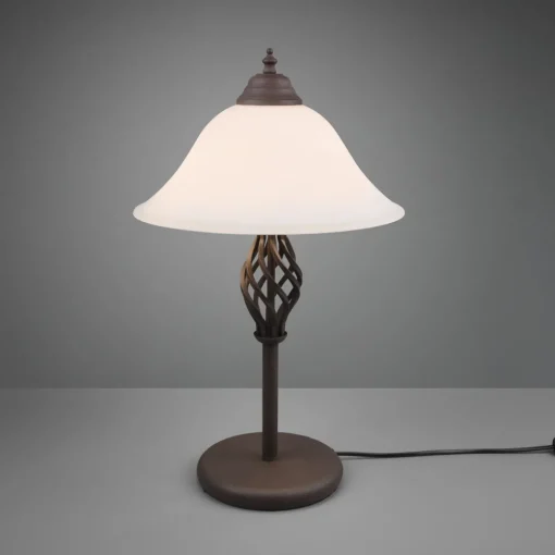 Trio Lighting Bordlampe Rustica med ledningsbryter, rust Discount