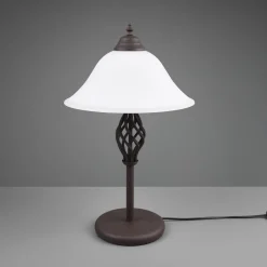 Trio Lighting Bordlampe Rustica med ledningsbryter, rust Discount