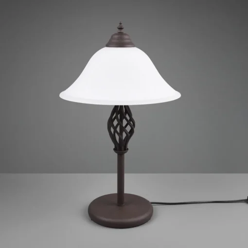 Trio Lighting Bordlampe Rustica med ledningsbryter, rust Discount