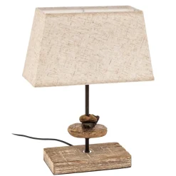 ONLI Bordlampe Seregon med stoffskjerm, høyde 39 cm| Bordlamper