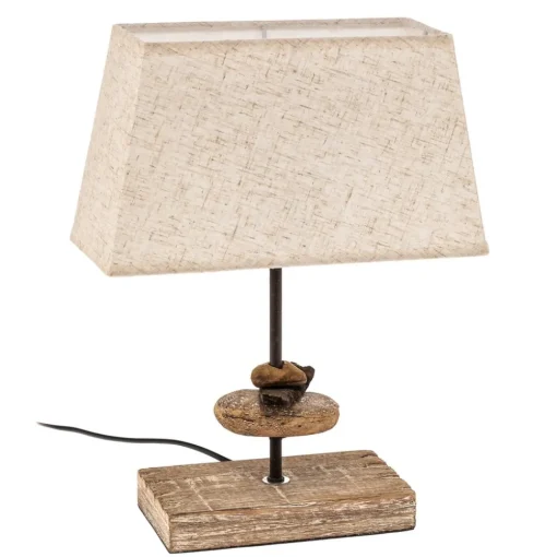 ONLI Bordlampe Seregon med stoffskjerm, høyde 39 cm| Bordlamper