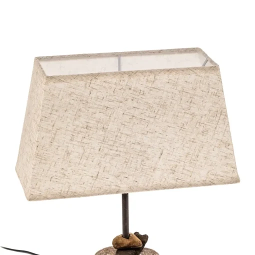 ONLI Bordlampe Seregon med stoffskjerm, høyde 39 cm| Bordlamper