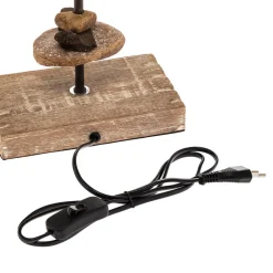 ONLI Bordlampe Seregon med stoffskjerm, høyde 39 cm| Bordlamper