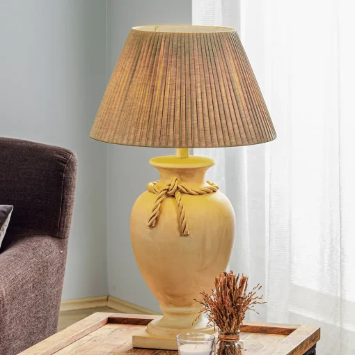 ONLI Bordlampe Treccia med stoffskjerm Online