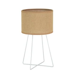 Duolla Bordlampe Trixi med trådramme hvit/beige, stoff, E14 Online