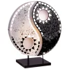 Woru Bordlampe Ying Yang m. mosaiske speilsteiner svart| Bordlamper