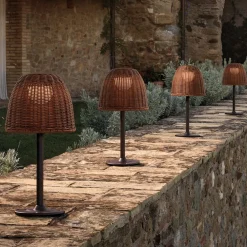 Bover LED-sokkellampe Atticus, høyde 50 cm, grafittbrun/brun Clearance