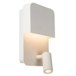 Lucide Boxer LED-vegglampe med spot, hvit Online