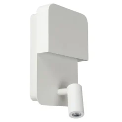 Lucide Boxer LED-vegglampe med spot, hvit Online