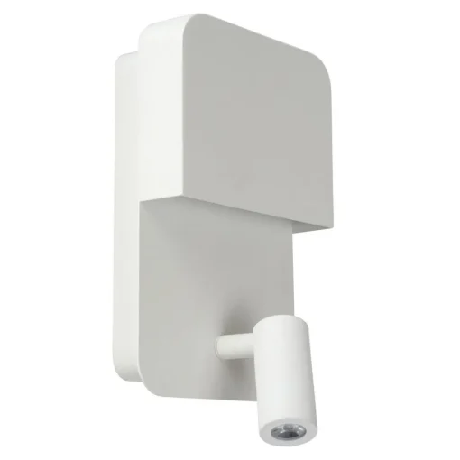 Lucide Boxer LED-vegglampe med spot, hvit Online