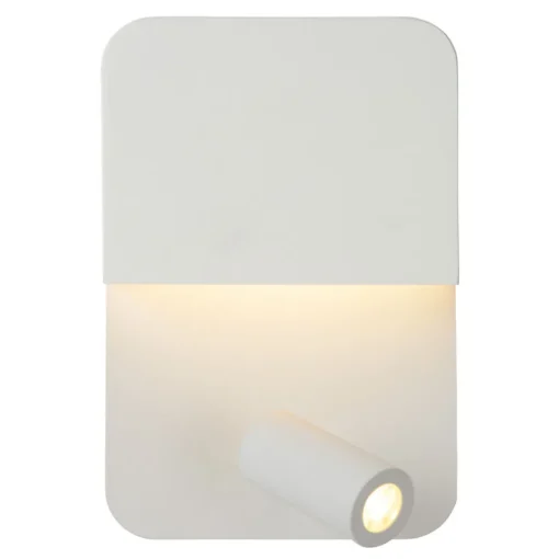 Lucide Boxer LED-vegglampe med spot, hvit Online