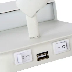 Lucide Boxer LED-vegglampe med spot, hvit Online