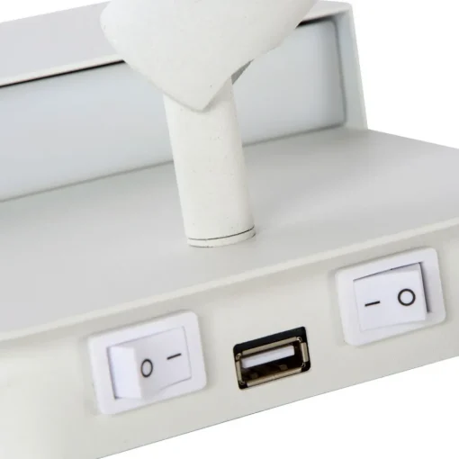 Lucide Boxer LED-vegglampe med spot, hvit Online