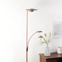 Steinhauer Bronsefarget LED-gulvlampe Zenith, dimmer Online