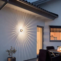 Konstsmide Bronsefarget vegghengt utelampe Monza med LED-lys Discount
