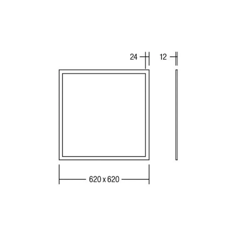 BRUMBERG Ailis LED-panel 62x62cm opal 3000K| Downlights