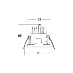 BRUMBERG Apollo Micro, fasettert, rund, 3000 K, hvit| Butikkbelysning|Downlights