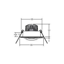 BRUMBERG BB13 innfelt dim-til-varm RC strukturhvit| Butikkbelysning|Downlights