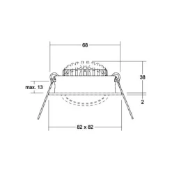 BRUMBERG BB05 innfelt spot ikke dimbar hvit glans Clearance