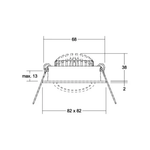 BRUMBERG BB05 innfelt spot ikke dimbar hvit glans Clearance