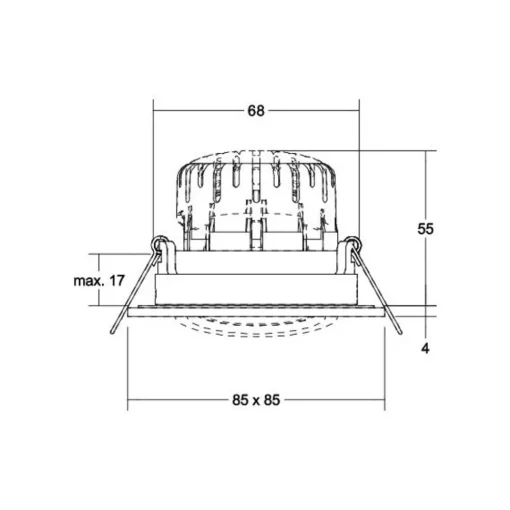 BRUMBERG BB25 IP65 innfelt RC driver rund svart| Butikkbelysning|Downlights