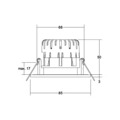 BRUMBERG BB20 IP65 innfelt RC driver kantet svart| Butikkbelysning|Downlights