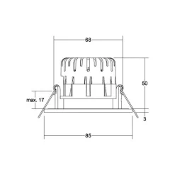 BRUMBERG BB20 IP65 RC-driver rund koblingsboks med hvit struktur| Butikkbelysning|Downlights