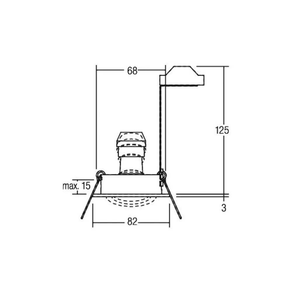 BRUMBERG innfelt spot Tirrel-R, GU10, strukturhvit New