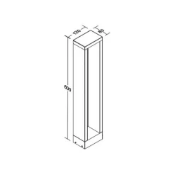 BRUMBERG LED gangbanelampe Addia, grafitt, IP54, høyde 60 cm Clearance