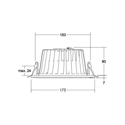 BRUMBERG LED innfelt downlight Lydon Midi, hvit, DALI, 3 000 K Discount