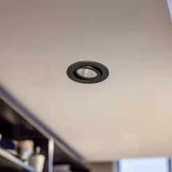 BRUMBERG LED-downlight, 38° rund svart 3 000 K| Butikkbelysning