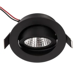 BRUMBERG LED-downlight, 38° rund svart 3 000 K| Butikkbelysning