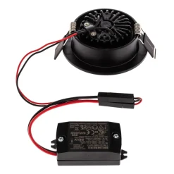 BRUMBERG LED-downlight, 38° rund svart 3 000 K| Butikkbelysning