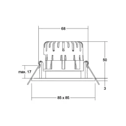 BRUMBERG LED-spot BB21 IP65 on/off-tilkoblingsboks svart matt| Butikkbelysning|Downlights