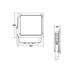 BRUMBERG Neo Midi LED-flomlys, bredde 23,3 cm 3000K| Teknisk Lys