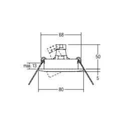 BRUMBERG Skuff innfelt spot svingbar nikkel| Downlights