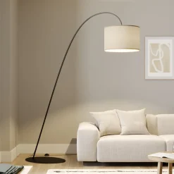 Nowodvorski Lighting Buelampe Alice med tekstilskjerm, kaffe| Gulvlamper