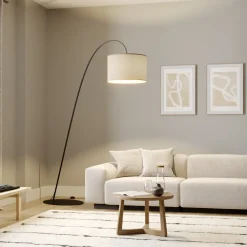 Nowodvorski Lighting Buelampe Alice med tekstilskjerm, kaffe| Gulvlamper