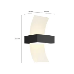 Lucande Buet LED utevegglampe Skadi| Kommersiell Utebelysning|Led-Utendørs