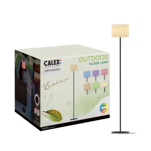 Calex LED-solcellegulvlampe, IP44, med trekkbryter| Solcellelamper
