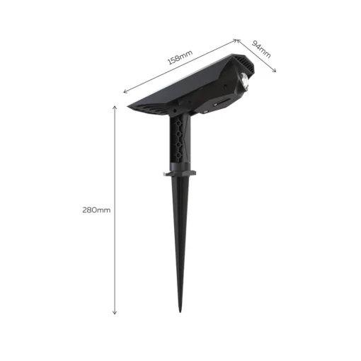 Calex LED-spot med jordspyd Padoa, 2-pak, svart Discount