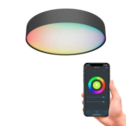 Calex Smart LED-taklampe Fabric, Ø 30 cm, RGBW, dimbar Sale