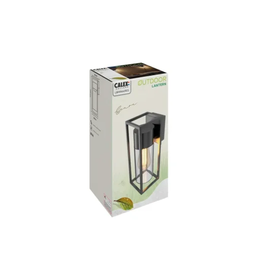 Calex utendørs vegglampe, bunnuttak, aluminium, svart| Vegglamper Utendørs