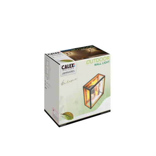 Calex utendørs vegglampe, 2-lys, topp/bunn, aluminium, svart Clearance