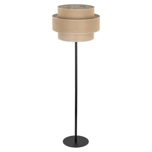 TK Lighting Calisto gulvlampe, jute, sylinder, naturbrun, høyde 155 cm| Gulvlamper