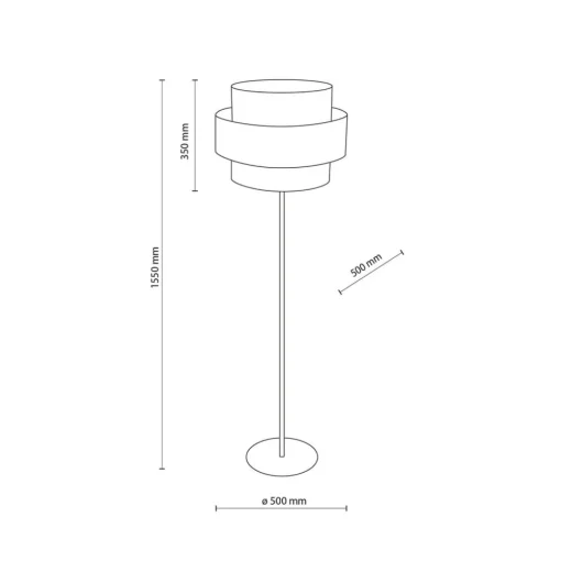 TK Lighting Calisto gulvlampe, jute, sylinder, naturbrun, høyde 155 cm| Gulvlamper
