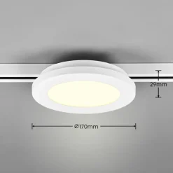 Trio Lighting Camillus LED-skinnelampe for DUOline, hvit, Ø 17 cm| Skinnesystem