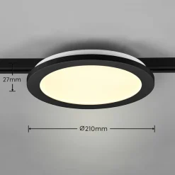 Trio Lighting Camillus LED-skinnelampe for DUOline, svart, Ø 26 cm| Skinnesystem