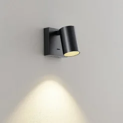 Deko-Light CAN TILT veggspot, svart, 10 x 10 cm, metall, USB-bryter| Vegglamper