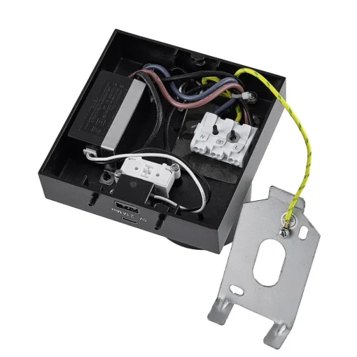 Deko-Light CAN TILT veggspot, svart, 10 x 10 cm, metall, USB-bryter| Vegglamper